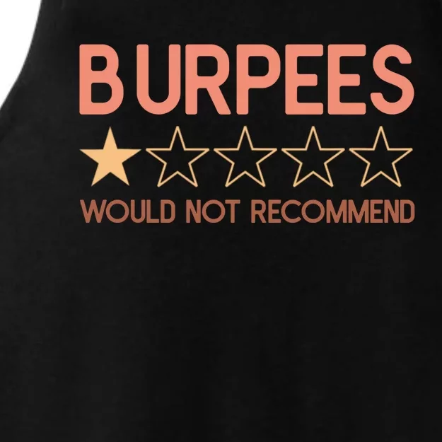 Burpees Do Not Recommend 1 Star Rating Funny Gym Workout Ladies Tri-Blend Wicking Tank