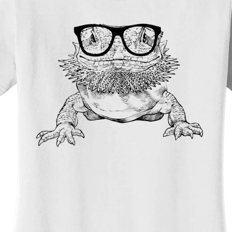 Bearded Dragon Nerdy Glasses Animal Women's T-Shirt