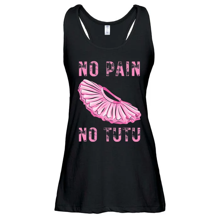 Ballet Dancer No Pain No Tutu Ballet Plie Ballet Ladies Essential Flowy Tank