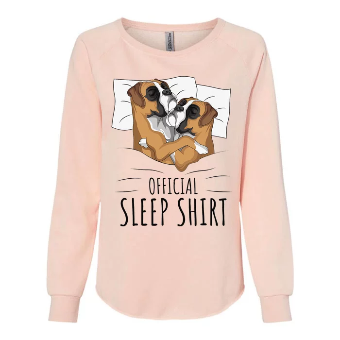 Boxer Dog Official Sleep Womens California Wash Sweatshirt