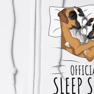 Boxer Dog Official Sleep Full Zip Hoodie