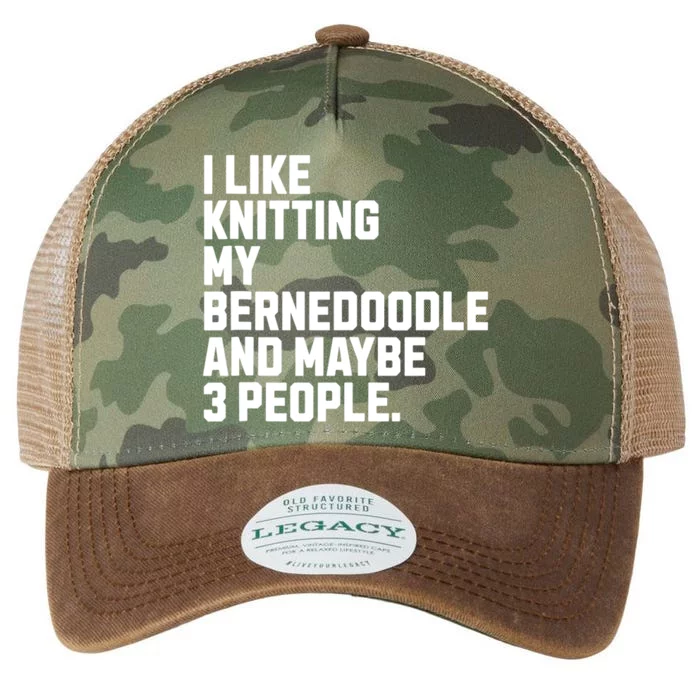 Bernedoodle Dog Owner Knitting Lover Funny Knitter Legacy Tie Dye Trucker Hat