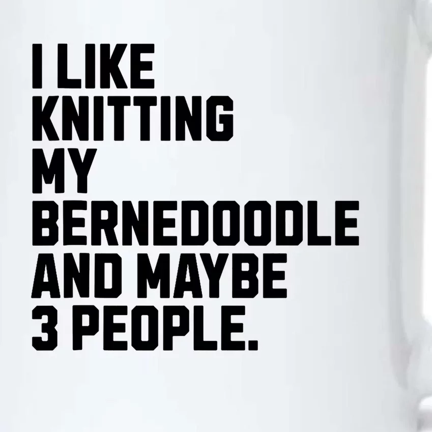 Bernedoodle Dog Owner Knitting Lover Funny Knitter Black Color Changing Mug