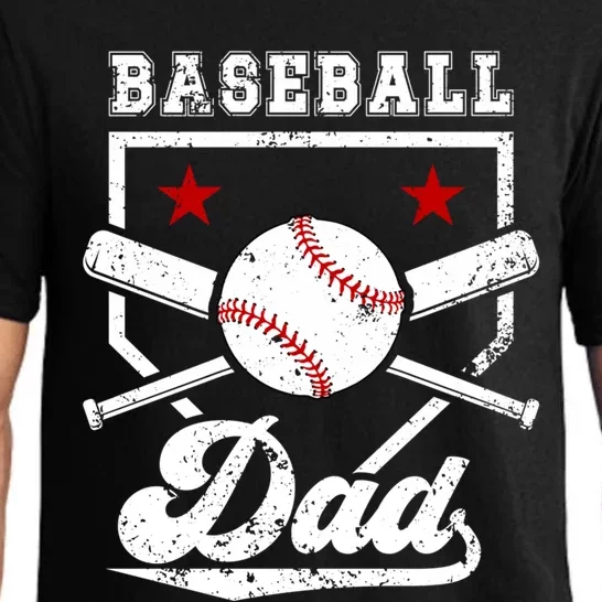 Baseball Dad Of A Baseball Player Dad Baseball Father Gift Pajama Set