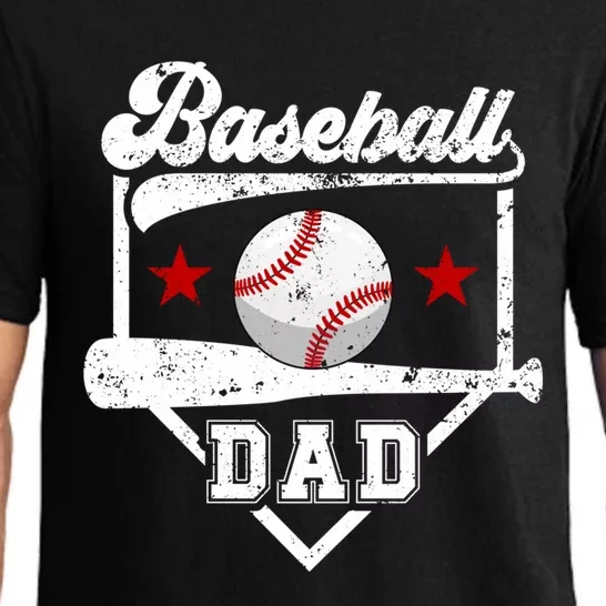 Baseball Dad Of A Baseball Player Dad Baseball Father Gift Pajama Set