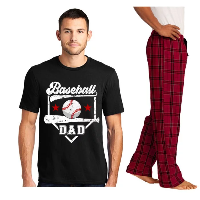 Baseball Dad Of A Baseball Player Dad Baseball Father Gift Pajama Set