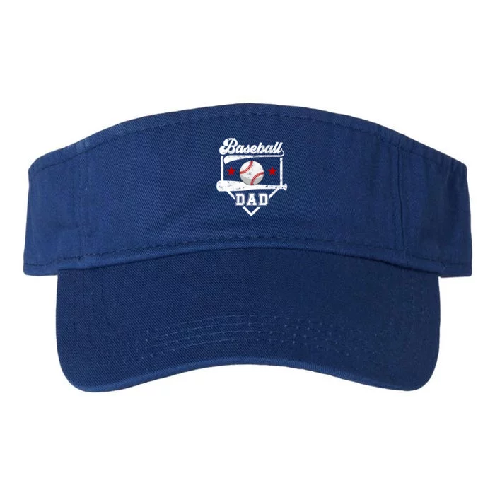 Baseball Dad Of A Baseball Player Dad Baseball Father Gift Valucap Bio-Washed Visor