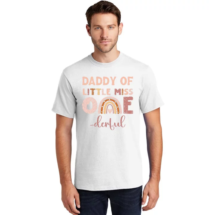 Boho Daddy Of Miss Onederful 1st Birthday Girl Cute Tall T-Shirt