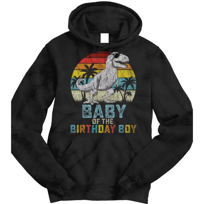 Baby Dinosaur Of The Birthday Boy Matching Family Tie Dye Hoodie