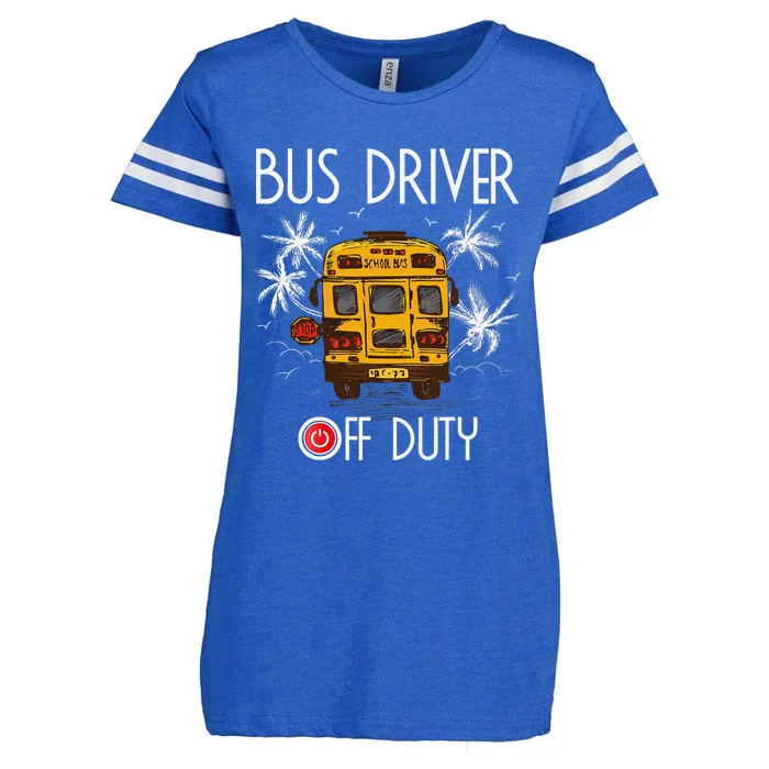 Bus Driver Off Duty Last Day Of School Summer To The Beach Enza Ladies Jersey Football T-Shirt