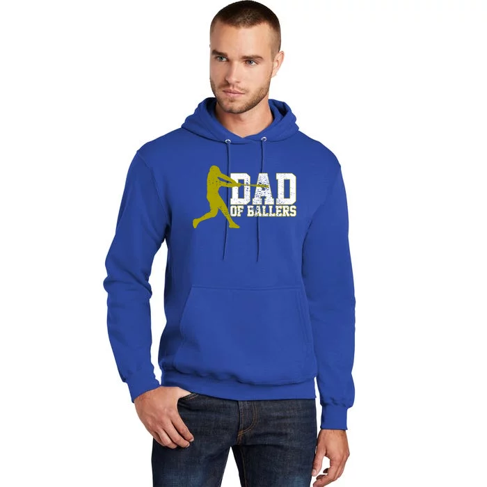 Baseball Dad Of Ballers Vintage Meaningful Gift Tall Hoodie