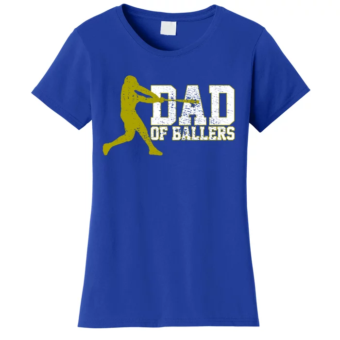 Baseball Dad Of Ballers Vintage Meaningful Gift Women's T-Shirt