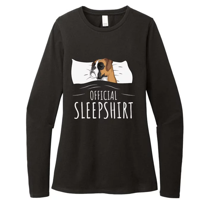 Boxer Dog Official Sleep Womens CVC Long Sleeve Shirt