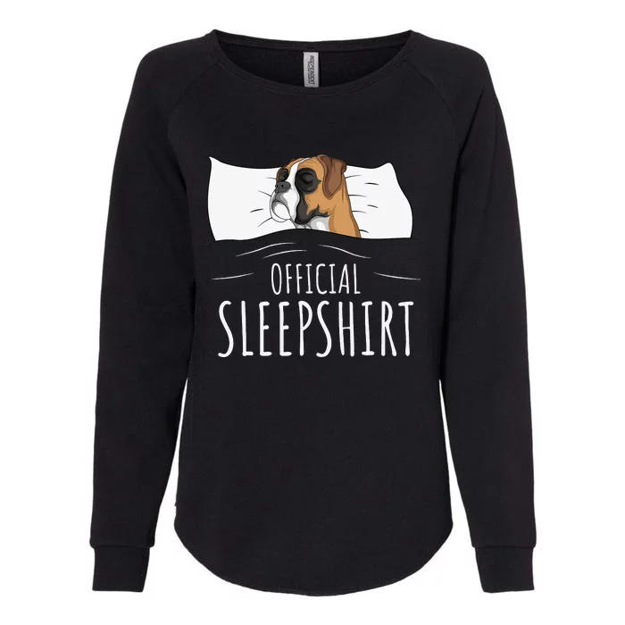 Boxer Dog Official Sleep Womens California Wash Sweatshirt