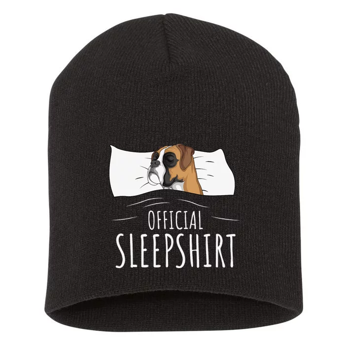 Boxer Dog Official Sleep Short Acrylic Beanie