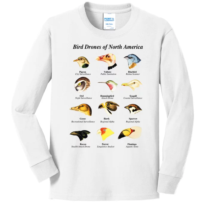 Bird Drones Of North America Kids Long Sleeve Shirt