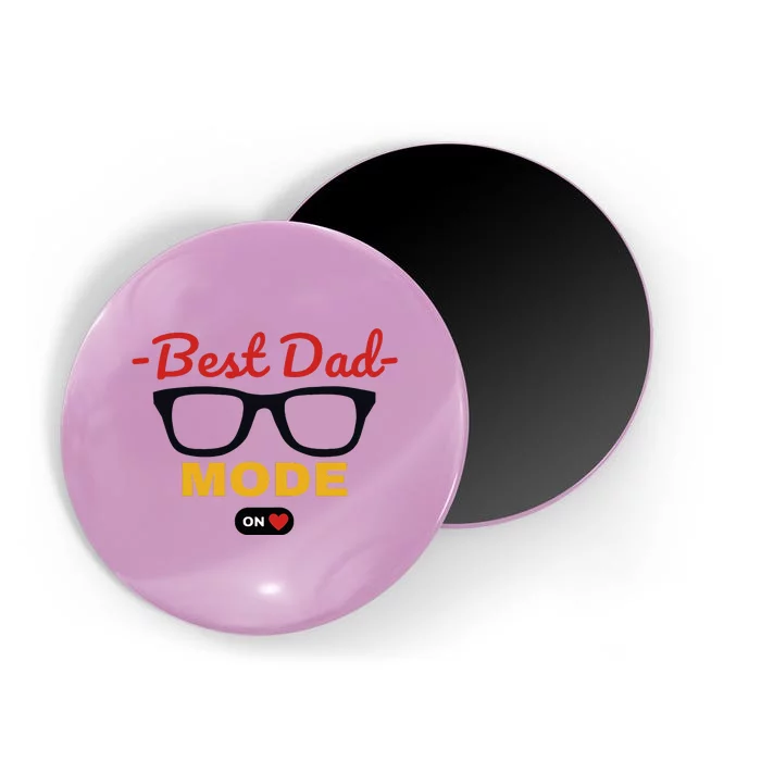 Best Dad On Mode With Heart Glasses Fathers Day Magnet