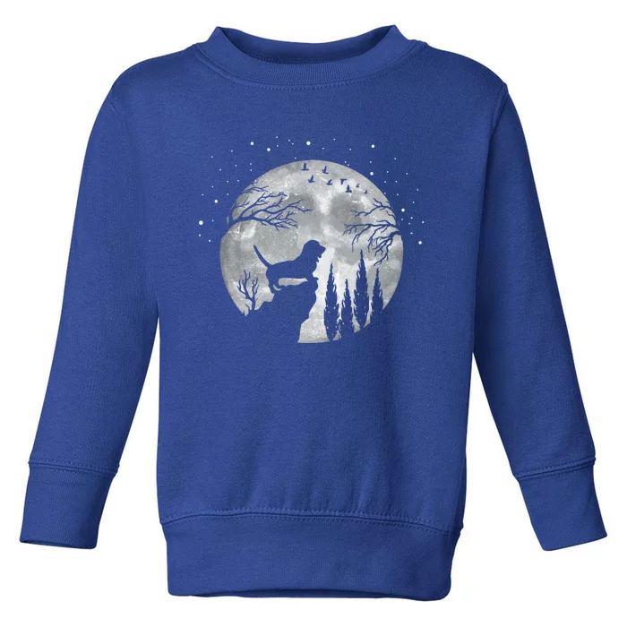 Beagle Dog Owner Full Moon At Night Meaningful Gift Dog Breed Dogs Beagles Gift Toddler Sweatshirt