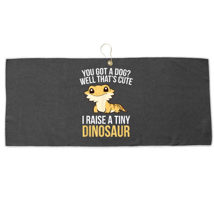 Bearded Dragon Pet I Raise A Tiny Dinosaur Bearded Dragon Large Microfiber Waffle Golf Towel