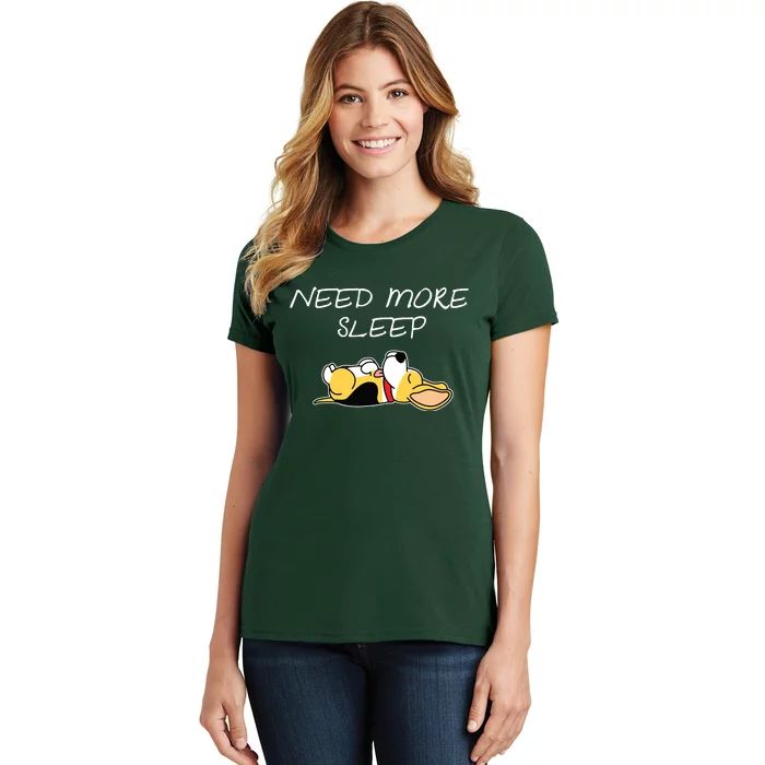 Beagle Dog Puppy Need More Sleep Beagle Pajama For Bedtime Women's T-Shirt