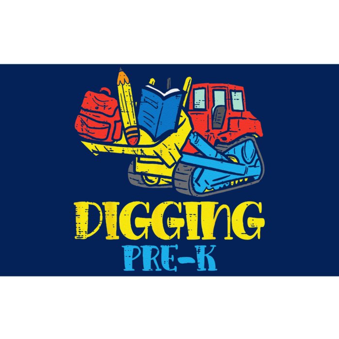 Bulldozer Digging PreK Prek First Day Of School Truck Bumper Sticker