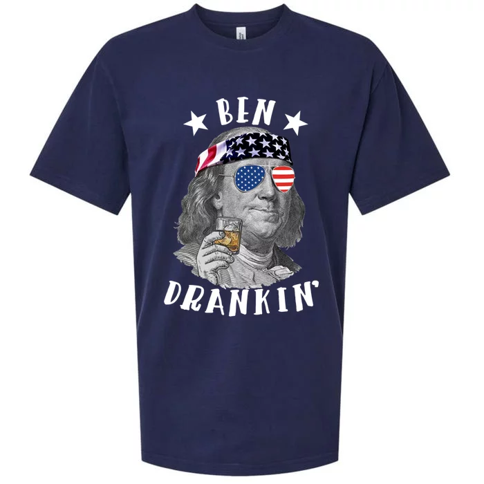 Ben Drankin Patriotic American Ben Franklin 4th Of July Gift Sueded Cloud Jersey T-Shirt