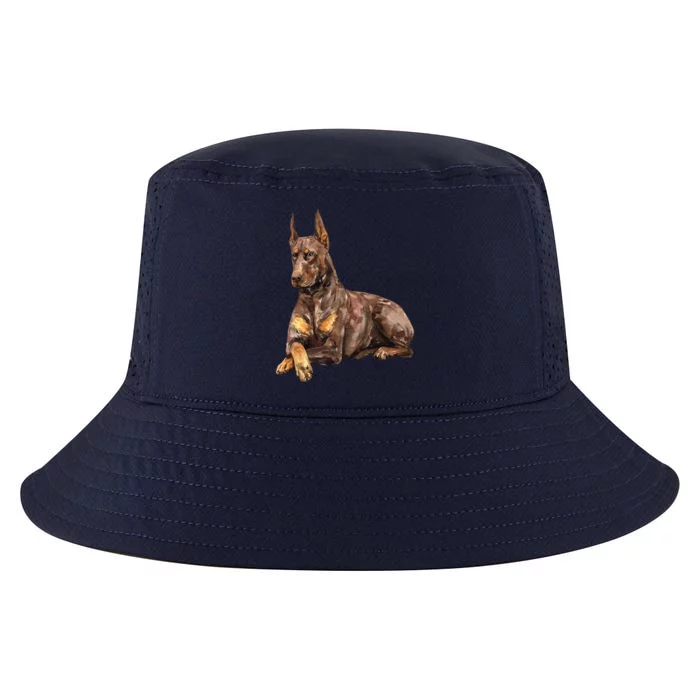 Brown Doberman Pinscher Cool Comfort Performance Bucket Hat