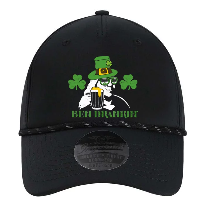 Ben Drankin Partying St Patricks Day Funny Beer Clover Lucky Gift Performance The Dyno Cap