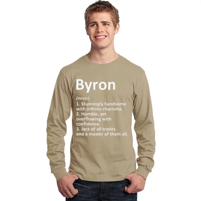 BYRON Definition Personalized Name Funny Birthday Gift Idea Tall Long Sleeve T-Shirt