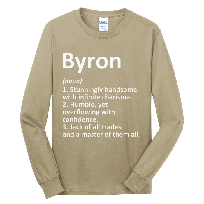 BYRON Definition Personalized Name Funny Birthday Gift Idea Tall Long Sleeve T-Shirt