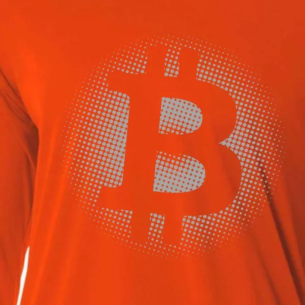 Bitcoin Dot Pattern Cooling Performance Long Sleeve Crew