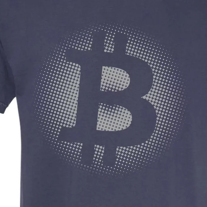 Bitcoin Dot Pattern Garment-Dyed Heavyweight T-Shirt