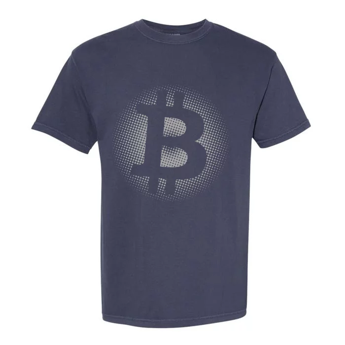 Bitcoin Dot Pattern Garment-Dyed Heavyweight T-Shirt