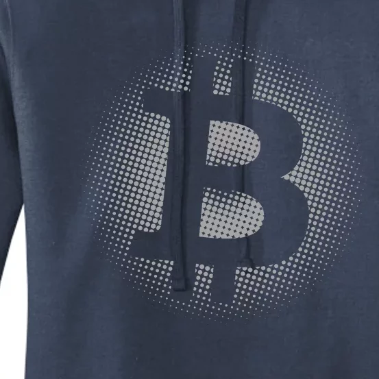 Bitcoin Dot Pattern Women's Pullover Hoodie