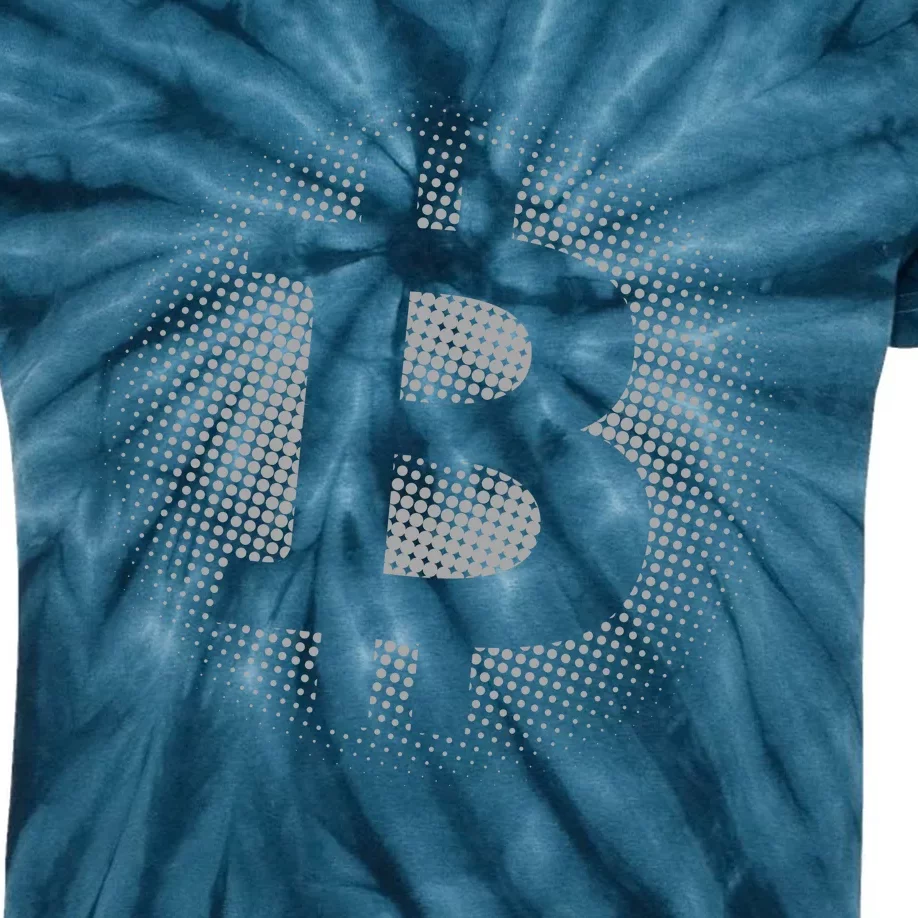 Bitcoin Dot Pattern Kids Tie-Dye T-Shirt