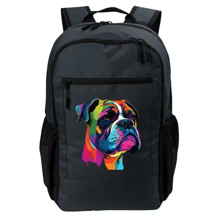 Boxer Dog Pop Art Design Cute Boxer Dog Lovers Daily Commute Backpack