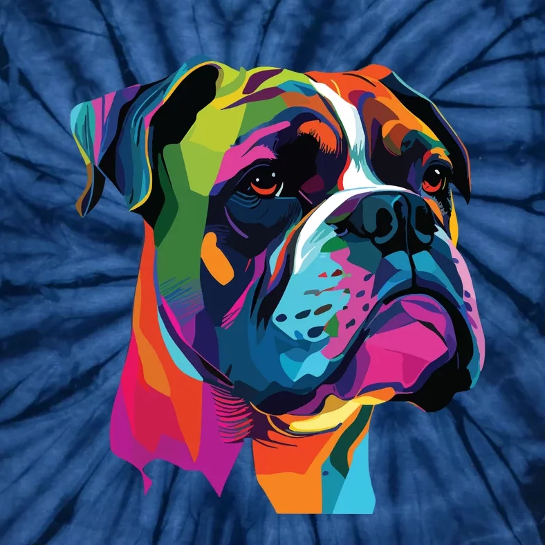 Boxer Dog Pop Art Design Cute Boxer Dog Lovers Tie-Dye T-Shirt