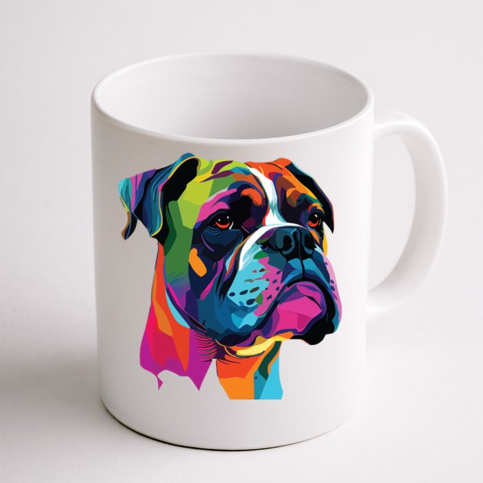 Boxer Dog Pop Art Design Cute Boxer Dog Lovers Front & Back Coffee Mug