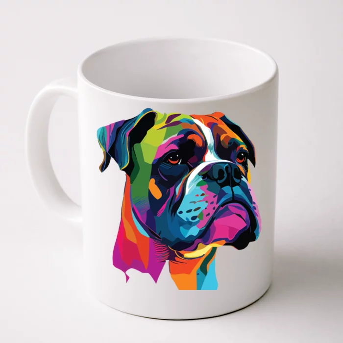 Boxer Dog Pop Art Design Cute Boxer Dog Lovers Front & Back Coffee Mug