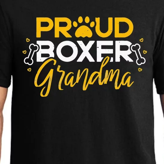 Boxer Dog Proud Grandma Granddog Boxer Breed Lovers Pajama Set