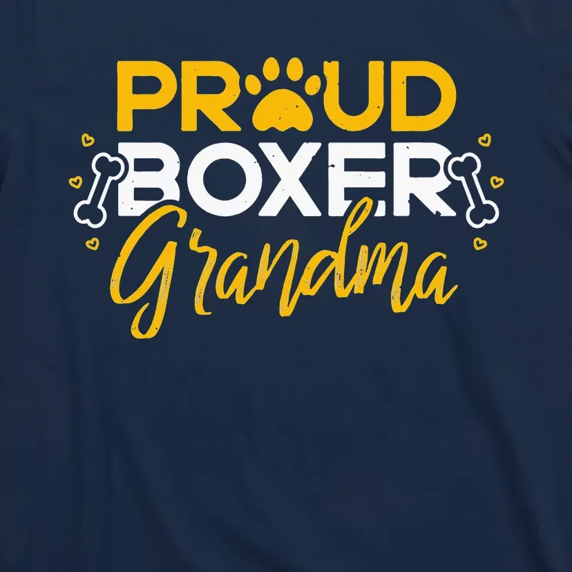 Boxer Dog Proud Grandma Granddog Boxer Breed Lovers T-Shirt