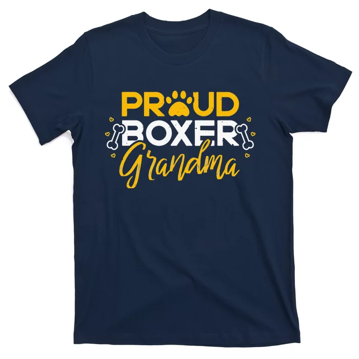 Boxer Dog Proud Grandma Granddog Boxer Breed Lovers T-Shirt