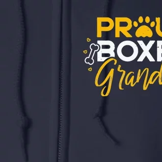 Boxer Dog Proud Grandma Granddog Boxer Breed Lovers Full Zip Hoodie