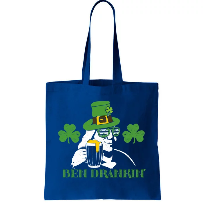 Ben Drankin Partying St Patricks Day Funny Beer Clover Lucky Gift Tote Bag