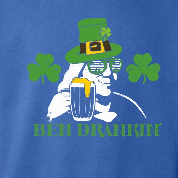 Ben Drankin Partying St Patricks Day Funny Beer Clover Lucky Gift Toddler Hoodie