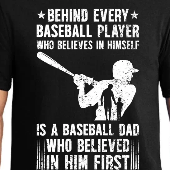 Baseball Dad Proud Father Of A Baseball Player Dad Meaningful Gift Pajama Set