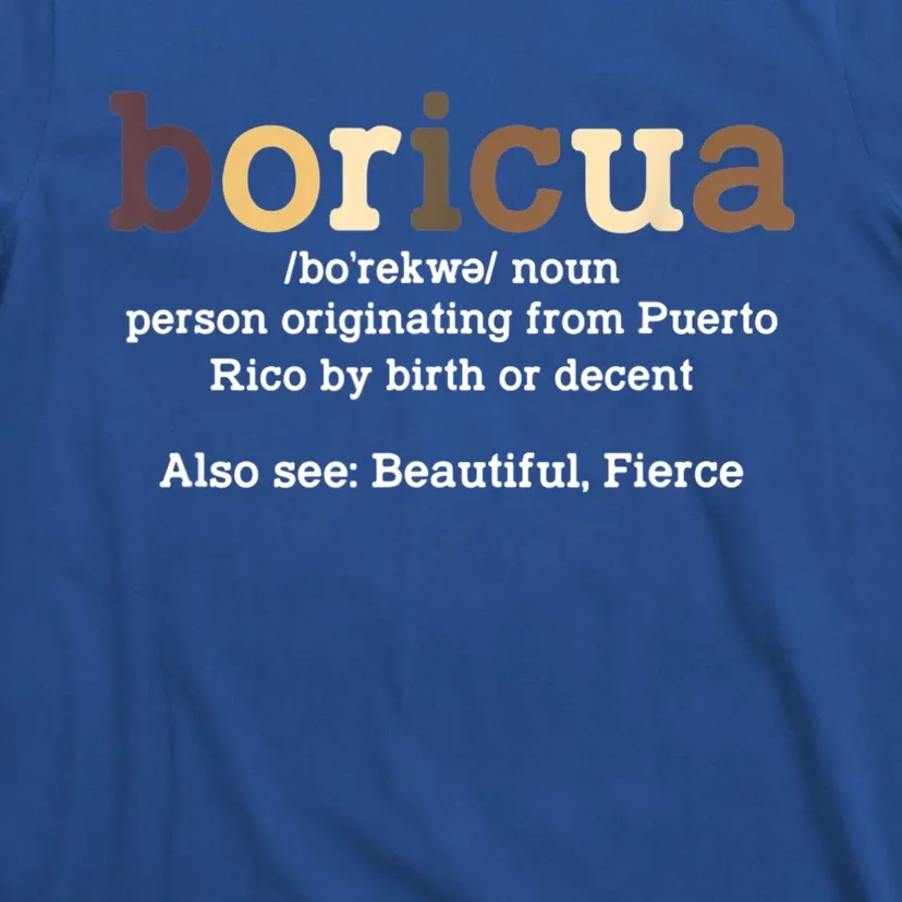 Boricua Definition Proud Puerto Rico Puerto Rican Pride T-Shirt