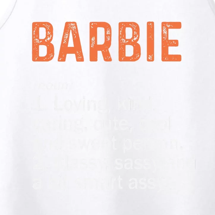 BARBIE Definition Personalized Name Funny Birthday Gifts Performance Tank