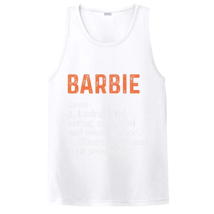 BARBIE Definition Personalized Name Funny Birthday Gifts Performance Tank