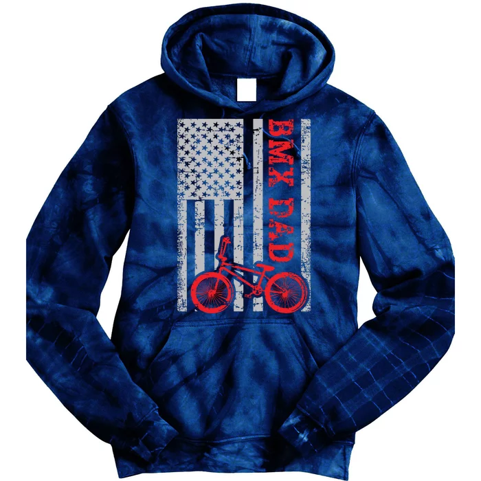 Bmx Dad Patriot Freestyle Bike Funny Fathers Day Gift Usa Tie Dye Hoodie